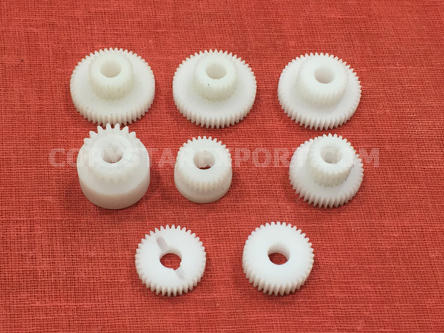 GEAR, WASTE TONER DRIVE ASS'Y (SET OF 8PCS) - TEFLON